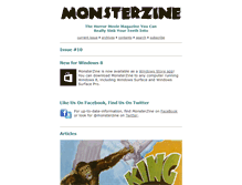 Tablet Screenshot of monsterzine.com